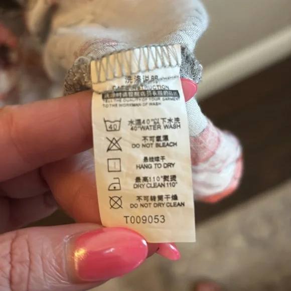 H ❤️ X Gray and Pink Graphic Dress or Tunic giving free people vibes/ Size XXL - Picture 9 of 9